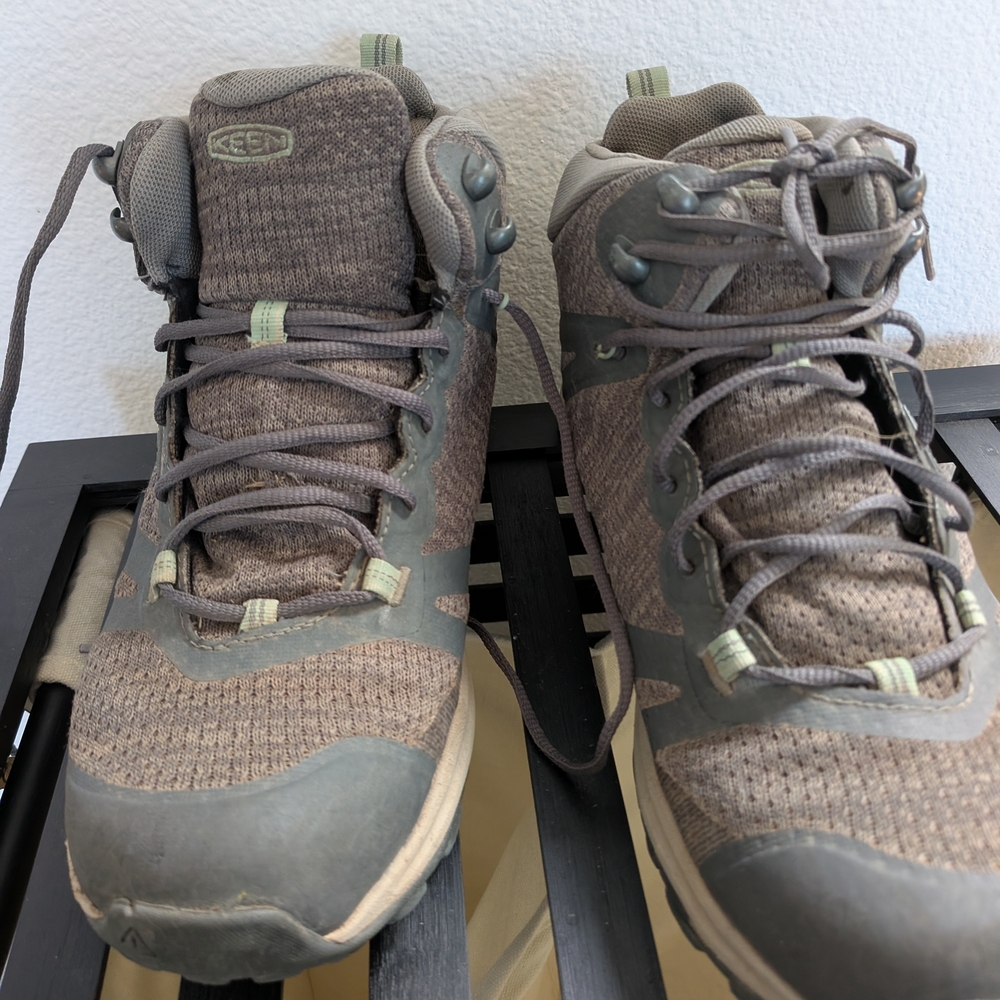 KEEN Women's Terradora  Waterproof Mid Height Brown and Gray Hiking Boots